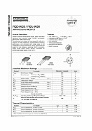 DataSheet FQU4N20 pdf